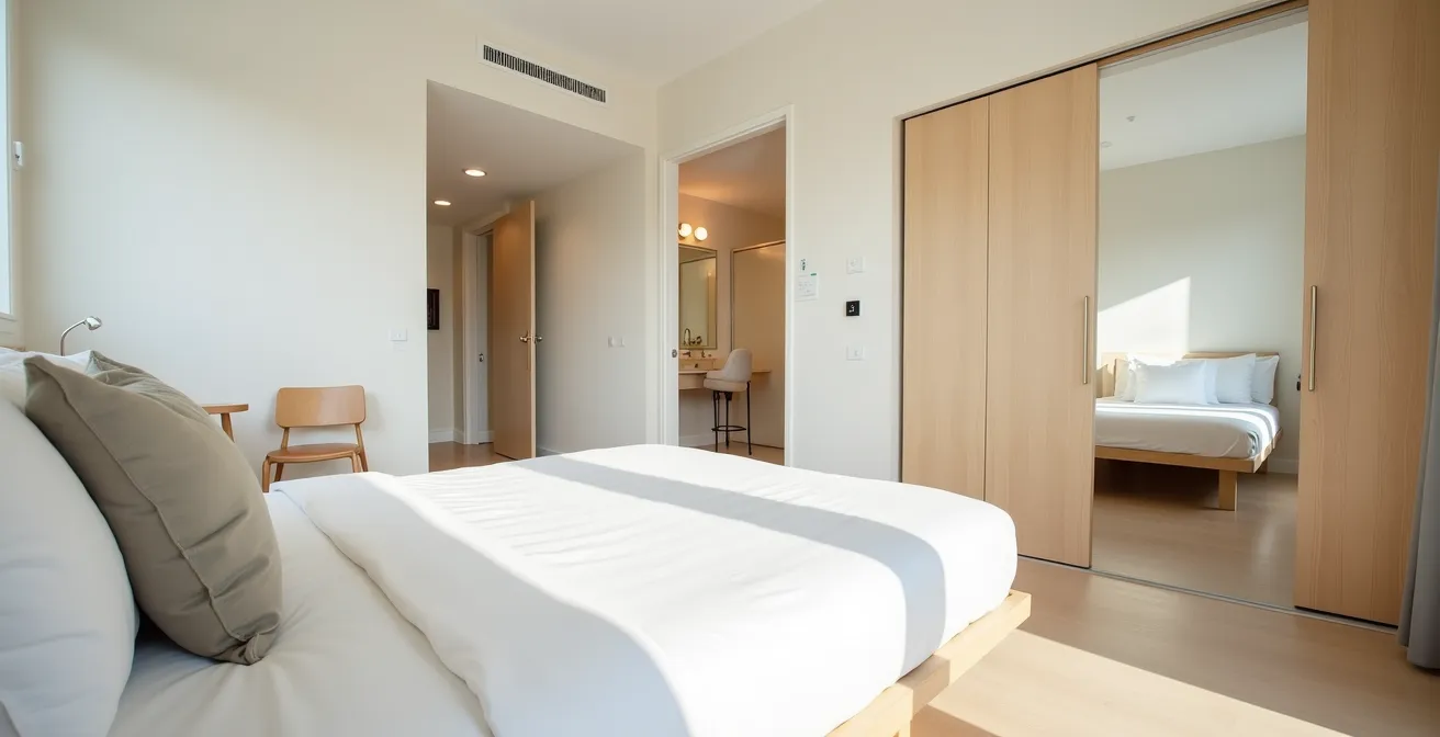 Suite parentale moderne au rez-de-chaussée avec salle de bain attenante